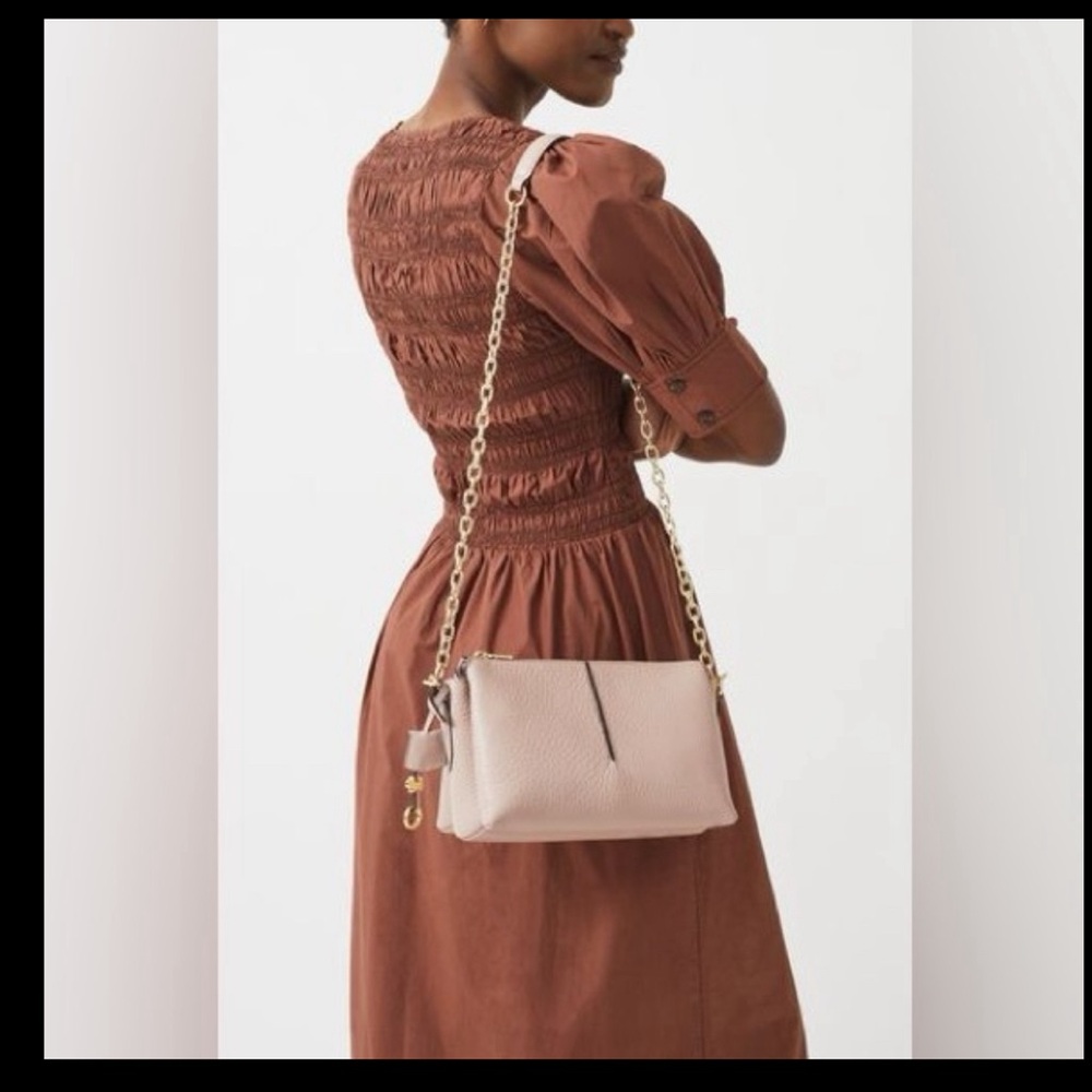 Radley London pastel Pink Hillgate Place Chain Small Ziptop Cross-body Bag NEW